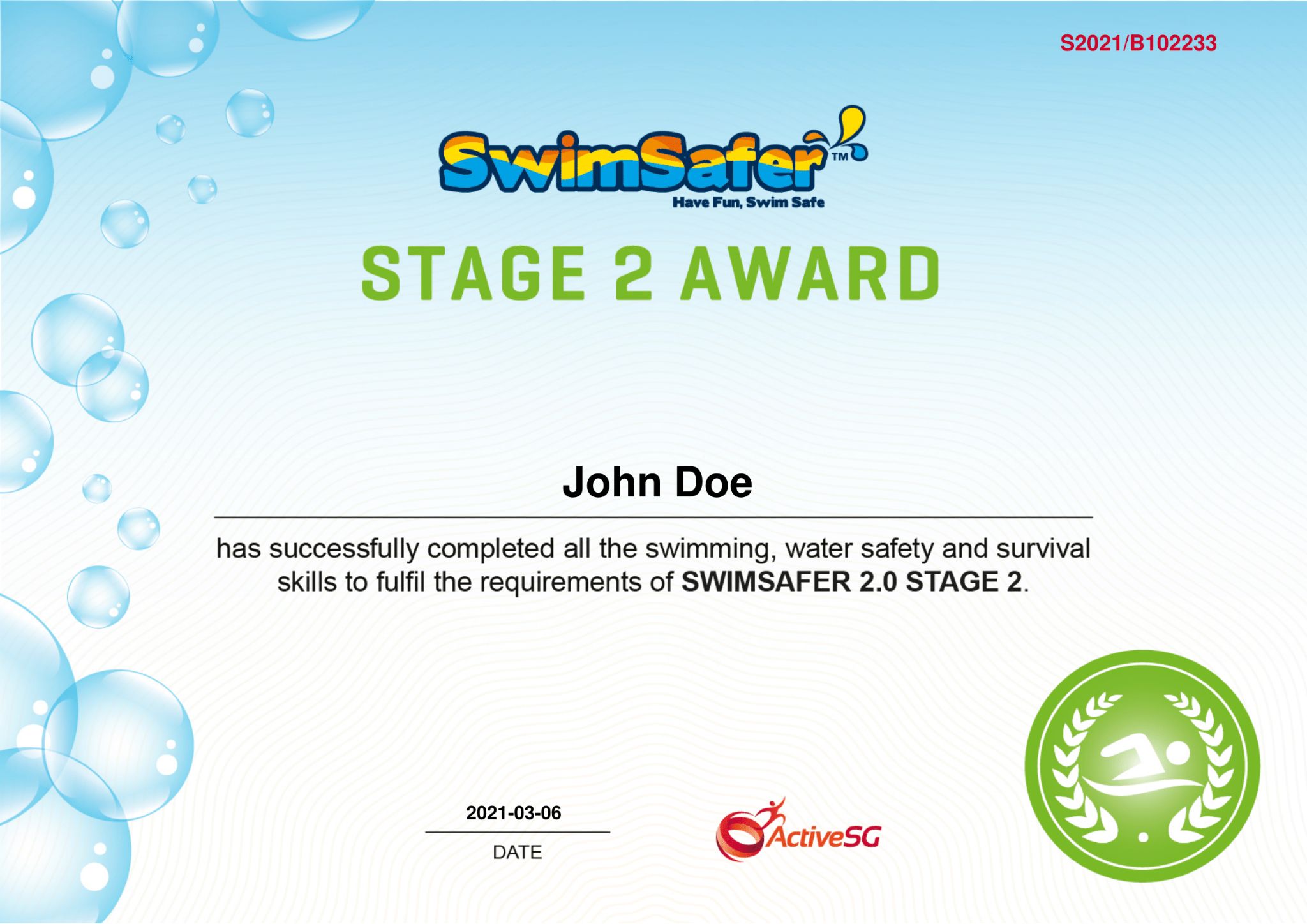 SwimSafer Stage 2