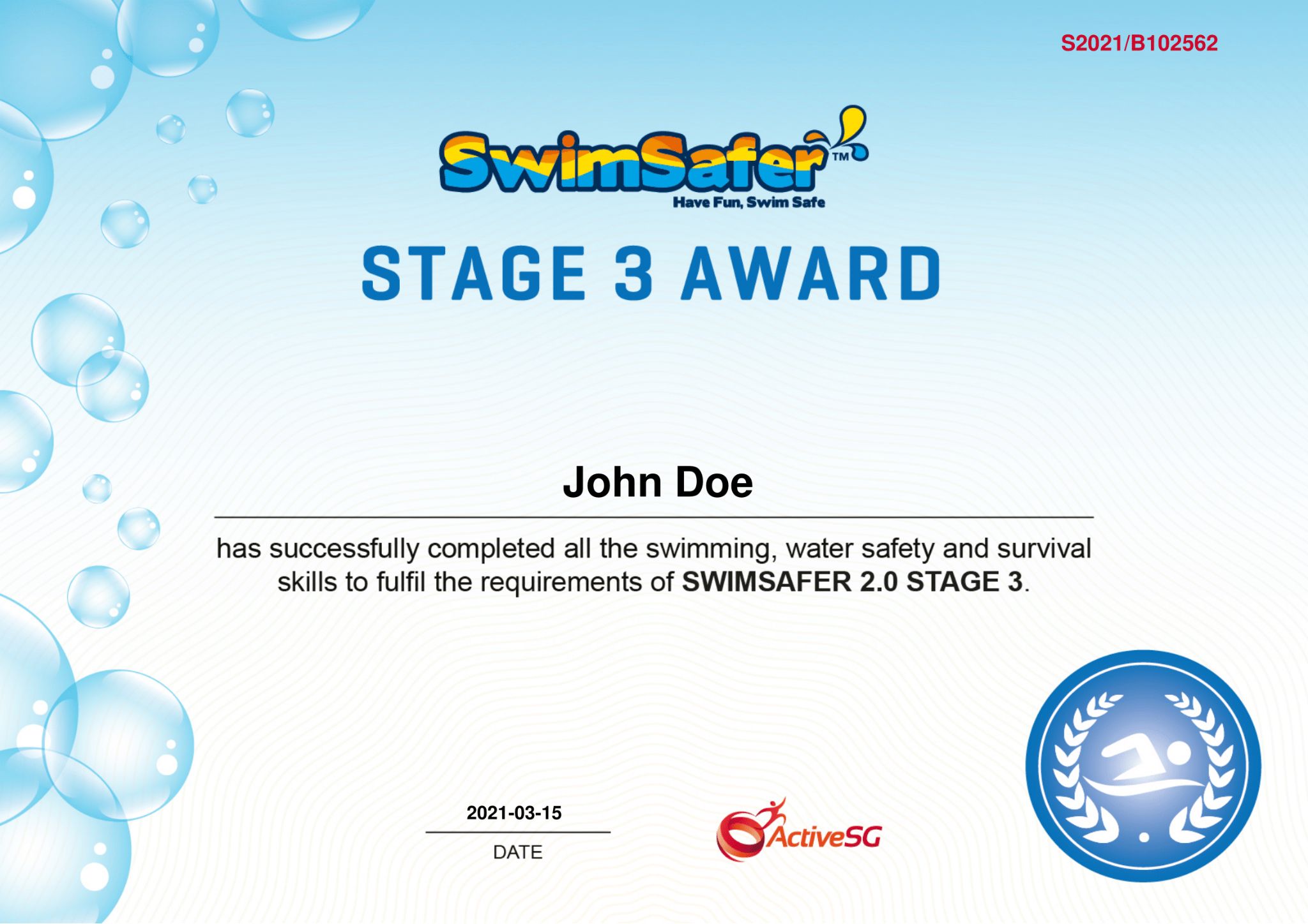 SwimSafer Stage 3